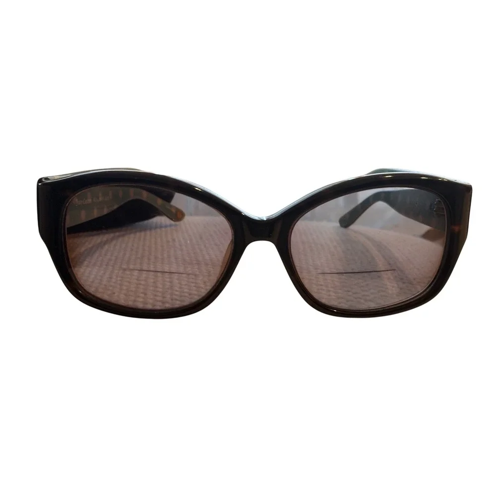 Juicy Couture Black Label‎ Tortoise Blue Polka Dot Bifocal Sunglasses with Case